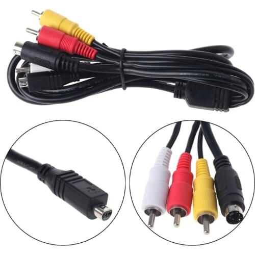 Cable High Quality Lead AV 10-Pin DVI DV Connector to 3 RCA S-Video for Sony DCR Handycam Camcorder Digital Camera VMC-15FS A/V
