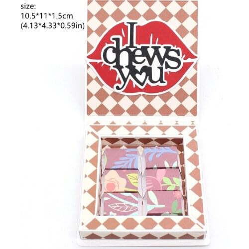 ZFPARTY Chocolate Favor Shadow Box Metal Cutting Dies Stencils for DIY Scrapbooking Decorative Embossing DIY Paper Cards