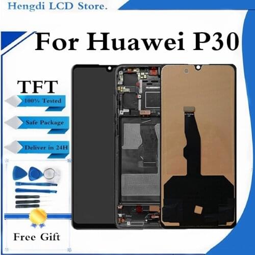 P30 Display Replacement TFT For Huawei P30 LCD Touch Screen Digitizer Assembly ELE-L29 ELE-L09 ELE-AL00 LCD Repair Parts+Tools