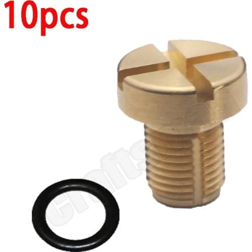 10pcs Coolant Expansion Tank Bleeder Screw Brass for BMW E36 E39 E46 etc. #BILL Car Oil Radiator Pipe Water Tank Return Pipe