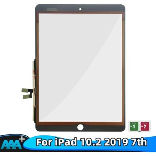 100% tested For iPad 7 10.2 For Apple iPad 7th Gen A2197 A2198 A2200 With Key Button Touch Screen Digitizer Outer Glass Panel