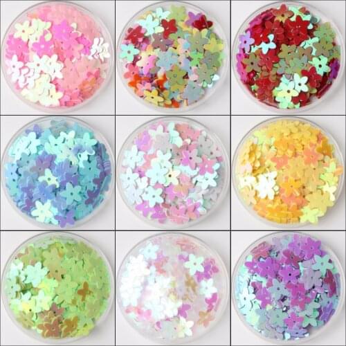 1000Pcs/Lot 10mm Five Petal Flowers Loose sequins Paillettes Sewing Wedding Craft, Women Garment DIY accessories