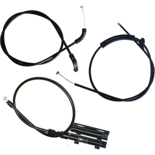 3PCS Engine Hood Release Cable Bowden Cable Kit for BMW E65 E66 7Er 51237197474