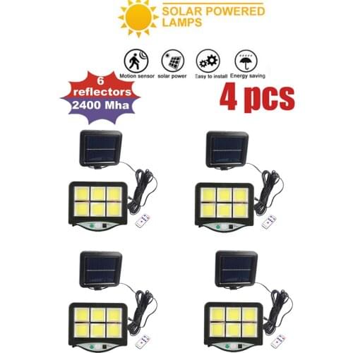 4pcs seperable LED Bulb Solar Light Outdoor Waterproof Emergency Camping Garden Lighting Solar Lamp motion sensor remote indoor