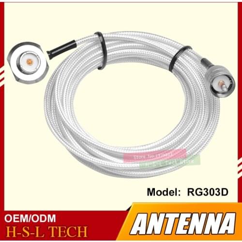 Antenna Connector Extend Cable 5Meter Feeder Cable High Screen Clip Side Line For Car Radio Coaxial Cable PL259