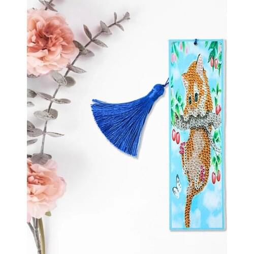 Beaded Bookmarks with 5D Diamond Painting Christmas Gifts Special Shaped Diamond U2JC