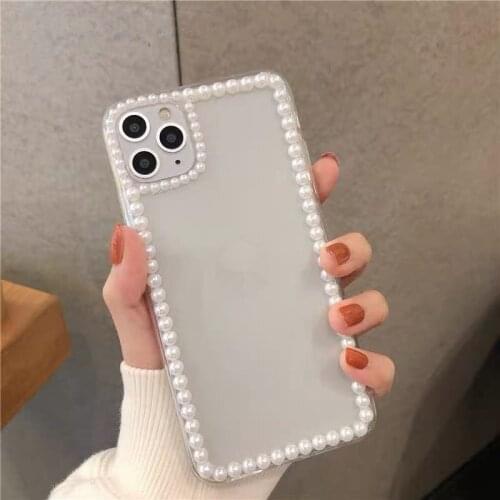Glitter 3D Pearl Clear Phone Cases For Google Pixel 4A 4 XL 3 2 XL 3A Pixel 3 Lite Pixel 3X Lite Cover Coque For for Pixel 5 5XL