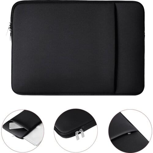 Rainyear Laptop Sleeve Bag Notebook Case Pocket For Acer ASUS Dell For Tablet PC Mackbook Air iPad 11 13 14 15 15.6 inch Black