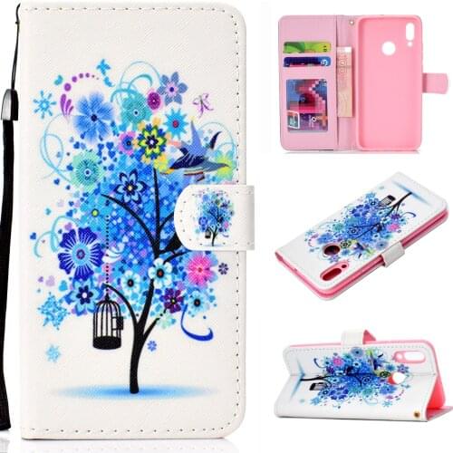 Embossing Phone Case For HUAWEI Honor10 Lite PU Leather Covers For HUAWEI HRY-TL00 Honor 10 Lite TPU Book Flip Case Full Housing