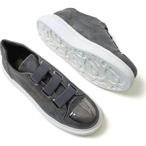 Chekich Mens Shoes Anthracite Color Elastic Band Closure Non Leather Spring & Fall Seasons Slip On Wear Flexible 2021 Fashion Office Orthopedic Sneakers Comfortable Unisex Lightweight Wedding Gray Breathable CH251 V1