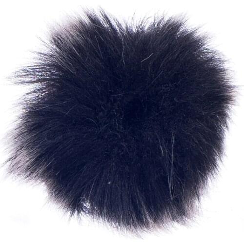 Black Fur Microphone Windscreen for Lapel Lavalier Mic 0.5cm