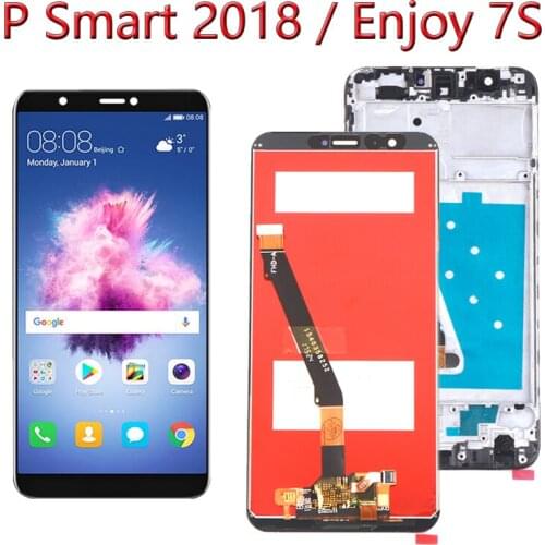 Display For Huawei P Smart 2018 FIG-LX1/LA1/LX2 LCD Display Touch Screen Replacement Screen for Huawei p smart/Enjoy 7S Display