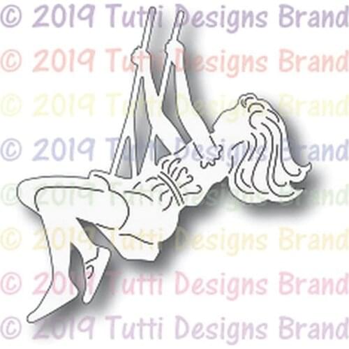 Swinging Girl 2021 Metal Cutting Dies for DIY Scrapbooking and Card Making Decor Embossing Craft No Stamp