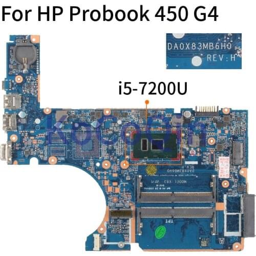 For HP Probook 440 450 470 G4 I5-7200U Laptop Motherboard DA0X83MB6H0 SR2ZU DDR4 Notebook Mainboard
