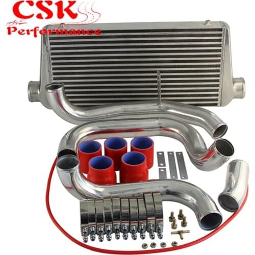 Upgrade Intercooler w/ Aluminum Piping Pipe Kit Fits For Nissan Skyline R32 R33 R34 GTST RB20 RB25DET 93-98 Blue / Black /Red