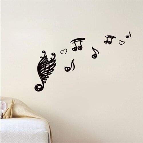 Music Note Scale Treble Clef Wall Sticker Home Decor Kids Children Room Decoration Wall Art Murals Nursery Wallpaper Poster