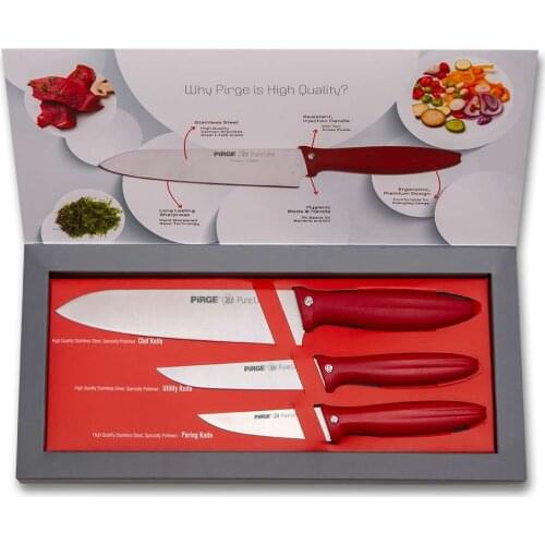 With PİRGE Pure Line Chef Kitchen Knife Set, your great helper while preparing food in your kitchen, real quality