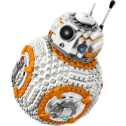 In Stock Starplan BB8 BB-8 Robot Building Blocks Set with Figures Kylo Rens TIE Fighter DIY Bricks Toys for Children