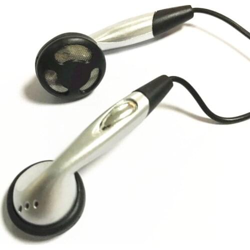 High Quality Silver 3.5mm jack In-Ear Earphones earpieces Headsets stere earbuds 1.2M cable for School library museum 500PCS/LOT