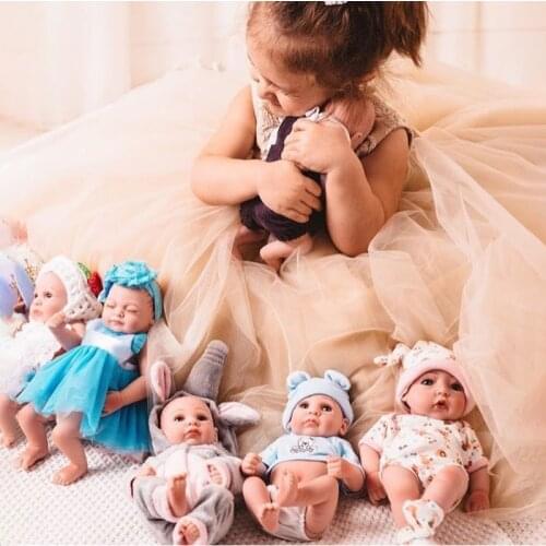 NPK DOLL Reborn Baby Mini 10 Inch Full Vinyl Bath Toy Lifelike Realistic Newborn Kids Soft Silicone Elephant Christmas Gift