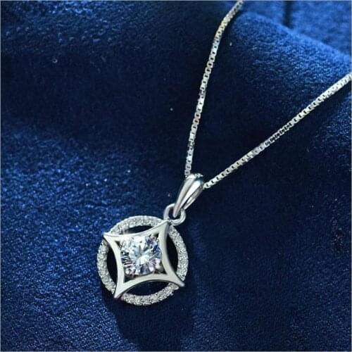 LUKENI Shiny Crystal Zirconia Star Pendant Necklace For Women Accessories Top Quality Silver 925 Girls Clavicle Necklace Female