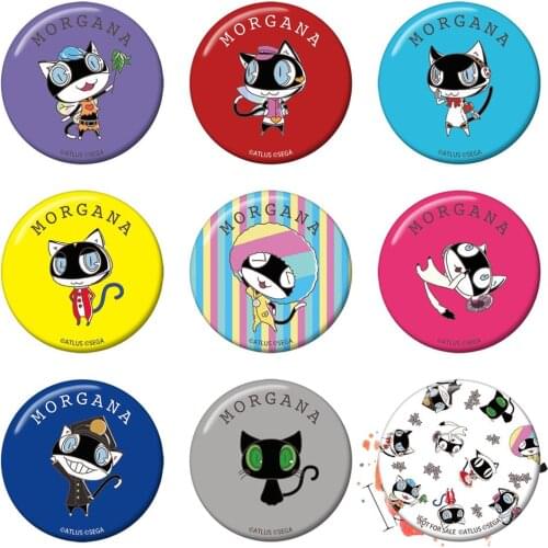 Persona 5 Anime Badge P5 Morgana Cute Metal Badge Brooch Pins
