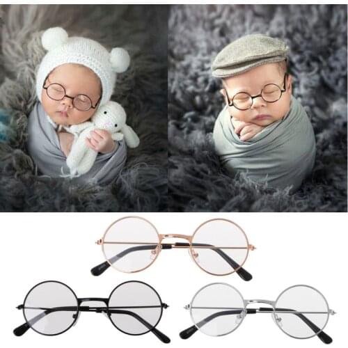 Newborn baby girl boy flat glasses photography props gentleman studio shooting multifunctional props