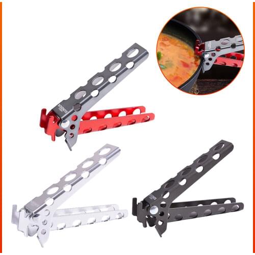 Sundick Aluminum Pot Clamp Pan Handler Pot Lifter Cooking Gripper Camping Cookware Dish Holder outdoor camping tool