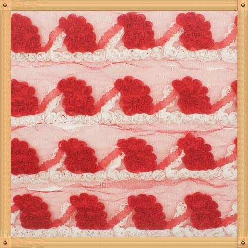 100/300pcs Christmas Santas Chiffon Rosette Hat Applique For DIY Baby Girls Headbands Rompers Dress Clothing Sewing Accessories