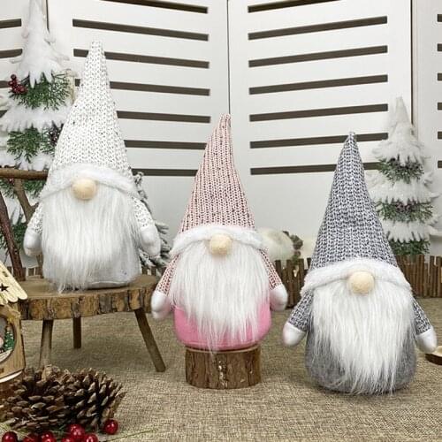 Christmas Decorations Faceless Elderly Dolls Window Decorations Christmas Decorations Nordic Style Decorative Doll Children Gift