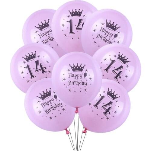 10pcs Happy Birthday Latex Letter Number Balloon 10 11 12 13 14 15 Adult Wedding Globos Baby Shower Party Decorations Supplies