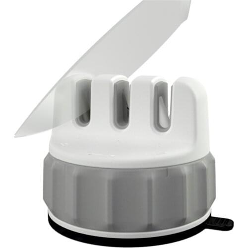 Knife Sharpener 3 Stages Stainless Steel One Hand Operation Blades Professional Kitchen Sharpening by KITCHENDAO