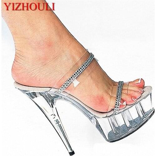 15 CM High Heels Slippers Club Night Shoes Sexy Pole Dancing Shoes Platform Womens Shoes Dance Shoes Q-002