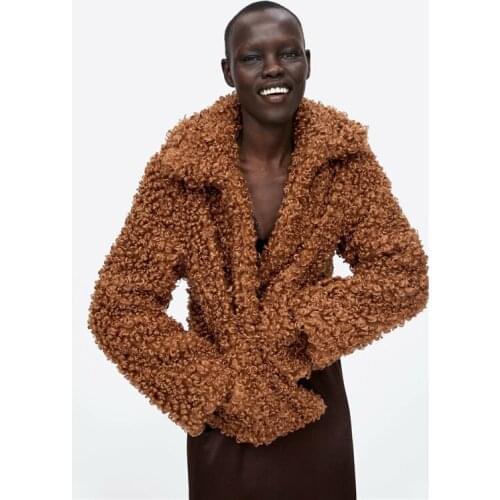 2019 Winter Fall New Fashion Teddy Jacket Female Fur Jacket Lamb Wool Fur Coat Ladies Jacket Loose Faux Fur Coat Woman LJJ008