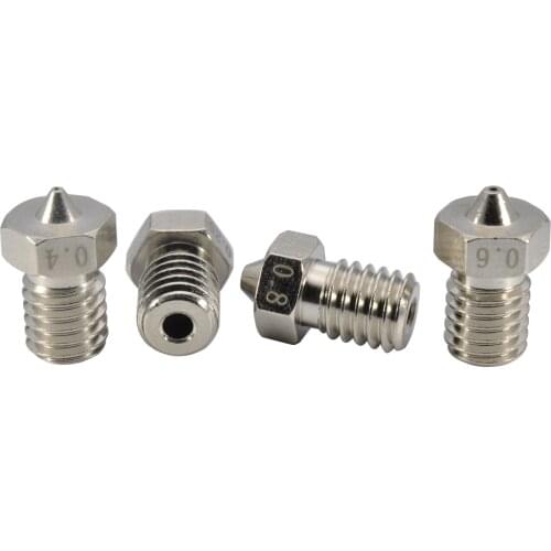 1pc Upgraded Plated Wear Resistant Brass V6 Nozzle M6 thread For 1.75mm V6 Hotend Prusa i3 MK3 Anycubic I3 Mega 3D printer