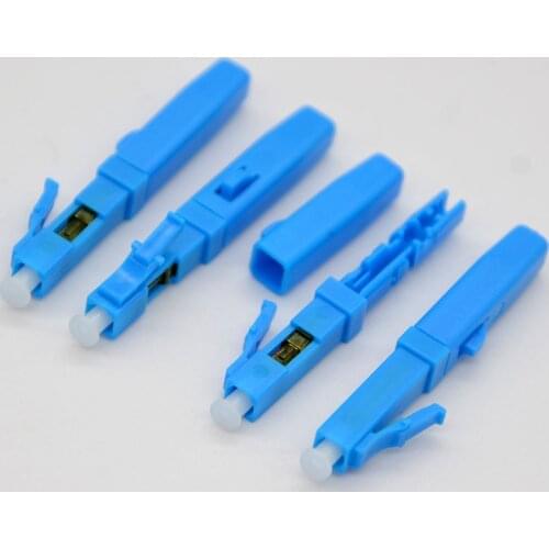 100pcs New LC/UPC Rapid Optical Fiber Fast Connector LC Indoor Cold Splice LC FOR Leather Rope Fiber Special Wholes to Russia