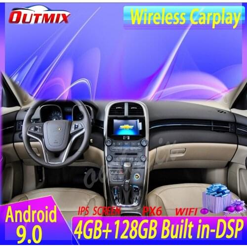 128G+4 Andriod 9For Chevrolet Malibu 2013-2015 Tesla Style Car GPS Navigation Auto Radio Headunit Multimedia Player Carplay DSP