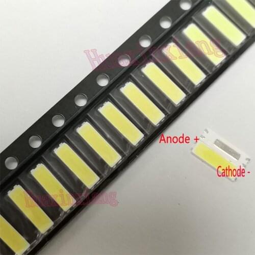 500pcs/Lot Jufei SMD LED 7020 6V 1W 160mA 84LM Cold White for TV Backlight Application