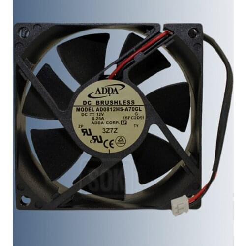 8025 DC12V 0.25A AD0812HS-A70GL Power fan 6 Month Warranty