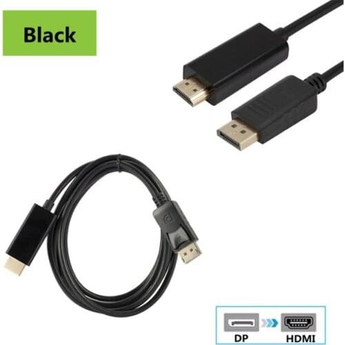 1.8M/6ft Displayport HDMI Adapter 1080P Display Port Converter For PC Laptop Projector DP to HDMI Cable Displayport HDMI Cable