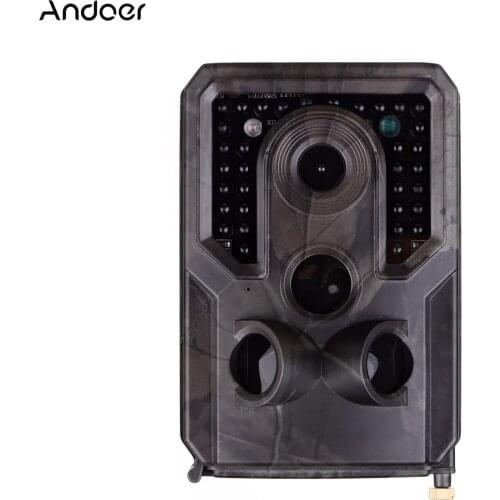 Andoer Wildlife Camera Trial Camera FHD 1080P 120° Wide Angle 0.8s Triggering IR Night Vision IP54 Waterproof with 1/4 Interface