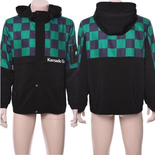 Anime Demon Slayer Kimetsu no Yaiba Cosplay Costume Kamado Nezuko Adult Shirt Coat Jacket Kamado Tanjirou Costume