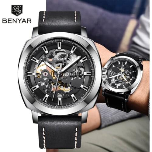 BENYAR New Fashion Mechanical Men Watch Waterproof Classic Top Brand Luxury Automatic Business Male Wristwatch Relogio Masculino