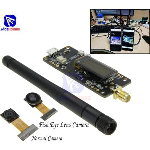 ESP32-Cam Wireless Module OV2640 Normal/Fish Eye Lens Camera SMA WiFi 3Dbi Antenna 0.91" OLED LCD Development Board for Arduino