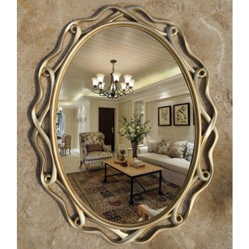Big New European Style Old American Country View Wall Hanging Mirror Bathroom Mirror Hollow Makeup Dressing Table wall Mirror