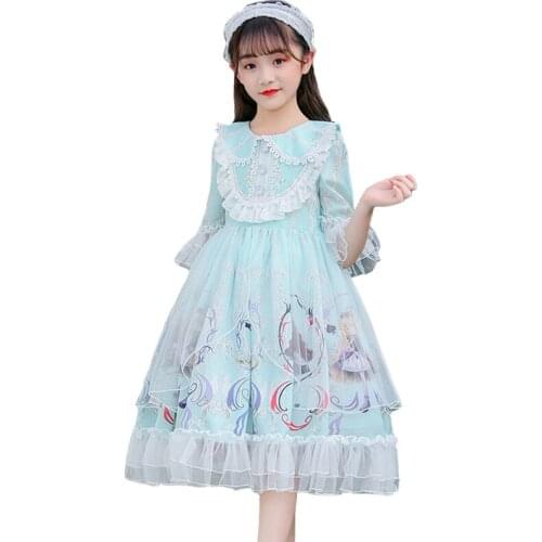 Girl Princess Dress Halloween Dress Girls Costume Fancy Party Princess dress Kids Dresses for Girls Children Clothing 3-12Years