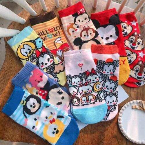 Disney childrens cartoon Minnie Mickey socks cartoon short tube boys and girls sports socks student adult men and women socks