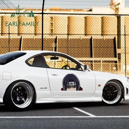 EARLFAMILY 43cm x 43cm for ITACHI Peeker Anime Peeking Car Sticker JDM Waterproof Motorcycle Refrigerator Vinyl Car Wrap Decal