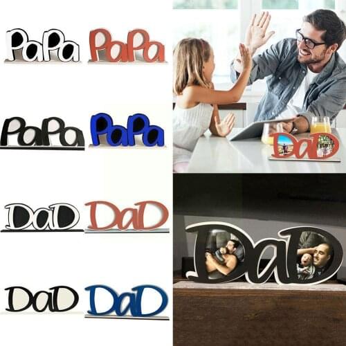 Photo Frame Creative PaPa/Dad Design Exquisite Family Home Fathers Souvenir Acrylic Decoration Picture Day Gift Frames Des X4J3