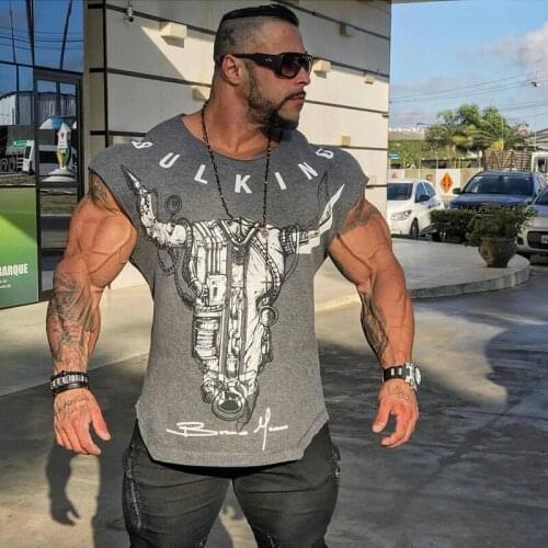 New men cotton Short sleeve t shirt Fitness bodybuilding shirts Crossfitsmale Brand tee tops Fashion gyms t-shirt mens costume